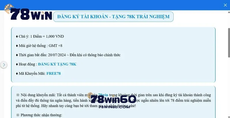 Điều kiện khuyến mãi đơn giản